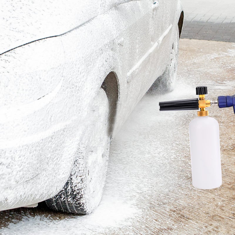 Fasmov Foam Cannon, Car Wash Pressure Washer Jet Wash 1/4" Quick Connector Adjustable Snow Foam Lance Foam Blaster, 1 Liter - Image 5